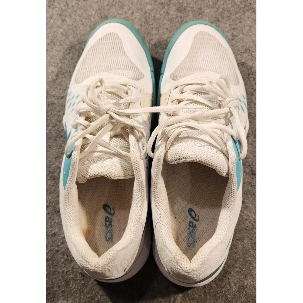 Asics GEL-Challenger Shoes Womens Size 9‎ White Teal Tennis Sneakers 1042A041